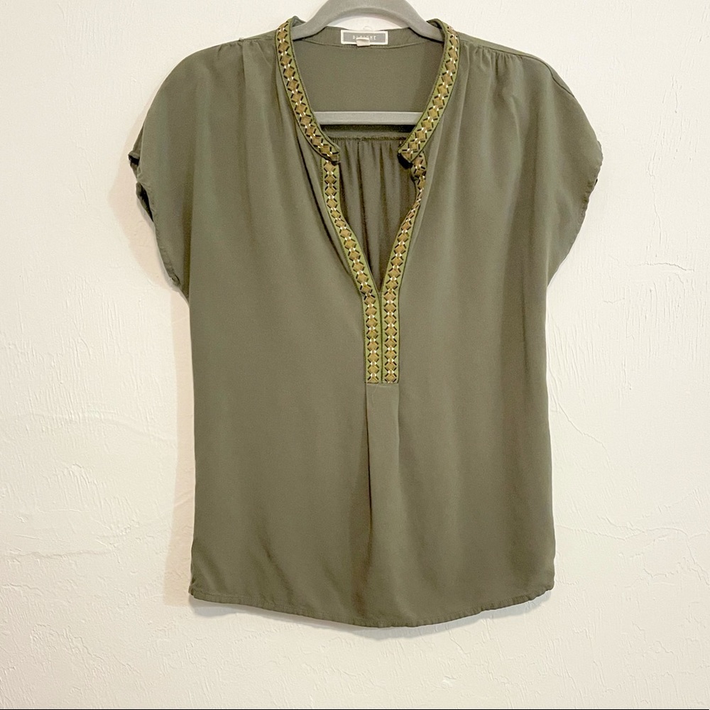 Pre-loved! PLEIONE Army Green Blouse!